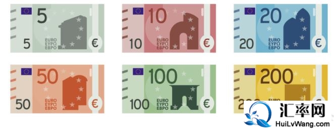 5欧元、10欧元、20欧元、50欧元、100欧元、200欧元和500欧元制造成本